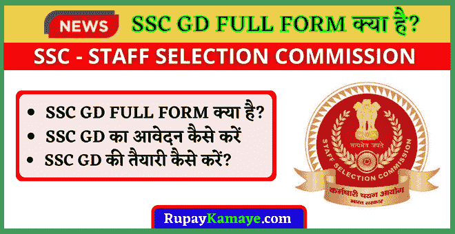 SSC GD Full Form In Hindi